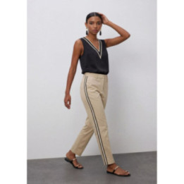 Pantalón recto con cintas laterales