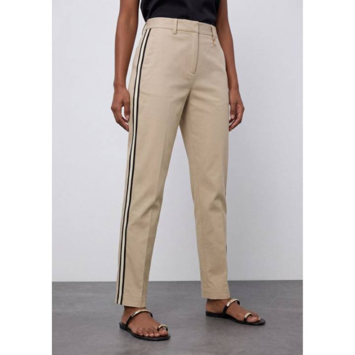 Pantalón recto con cintas laterales