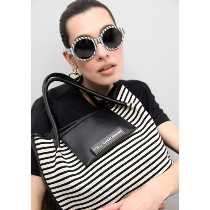 Shopper tejido de rayas