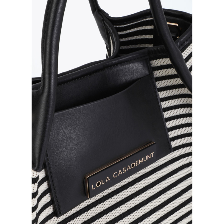 Shopper tejido de rayas