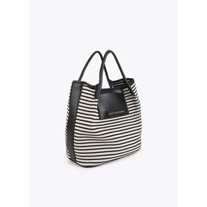 Shopper tejido de rayas