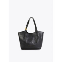 Shopper negro pliegues