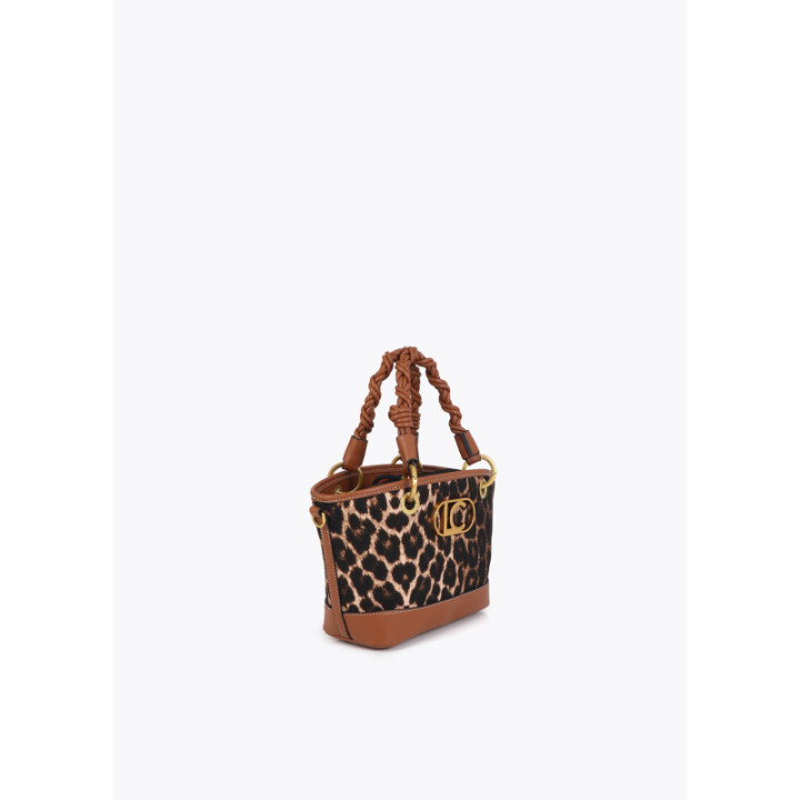 Mini capazo leopardo y efecto piel