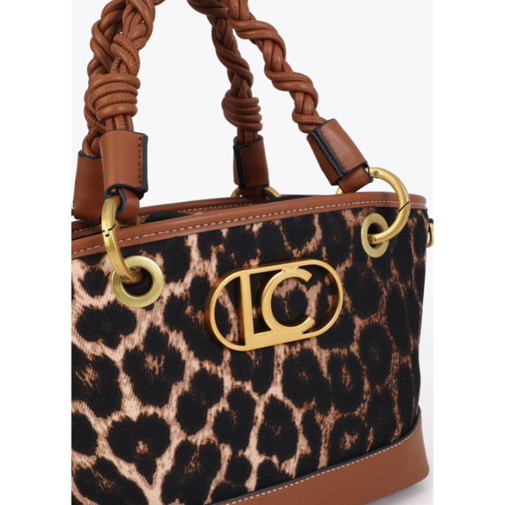 Mini capazo leopardo y efecto piel