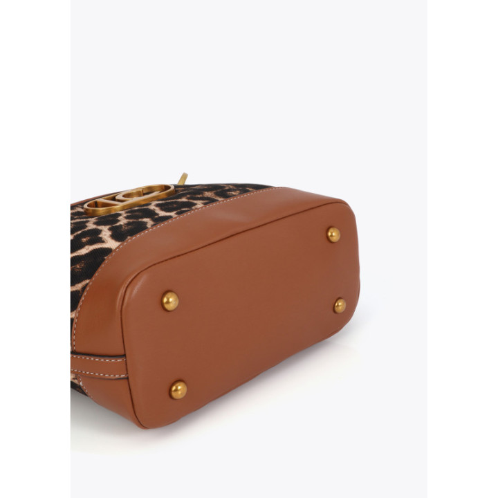 Mini capazo leopardo y efecto piel