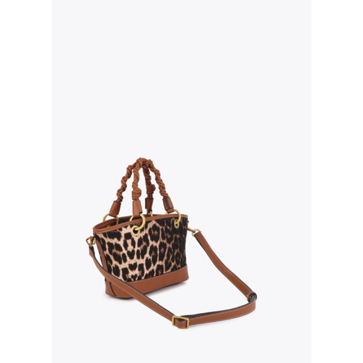 Mini capazo leopardo y efecto piel